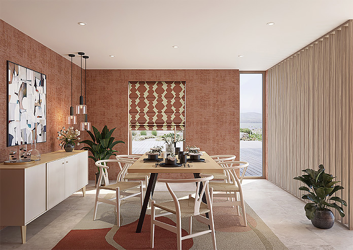 Construct, Burnt Orange - Roman Blind - Image 8